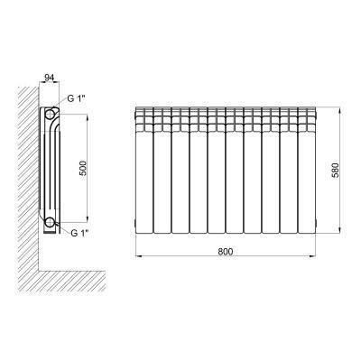 Будкрам купити Радіатор алюмінієвий Thermo Alliance All-Magnum 500/96 0,83 кг Радіатор алюмінієвий Thermo Alliance All-Magnum 500/96 0,83 кг 2