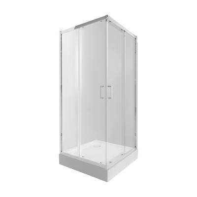 Будкрам купить Набор Qtap душевая кабина Taurus CRM1011SC6 Clear 100х100 см + поддон Tern 301112