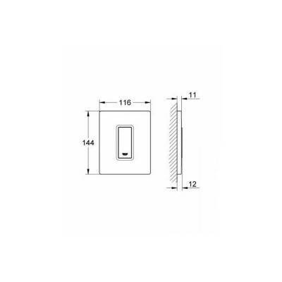 Будкрам купить Панель смыва для писсуара Grohe Skate Cosmopolitan 38784P00 Панель смыва для писсуара Grohe Skate Cosmopolitan 38784P00 2