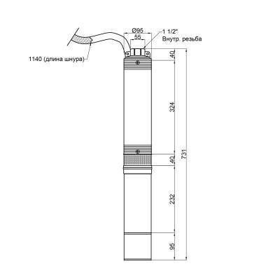 Будкрам купити Насос занурювальний відцентровий Taifu 4STM6-6 0,55 кВт Насос занурювальний відцентровий Taifu 4STM6-6 0,55 кВт 2