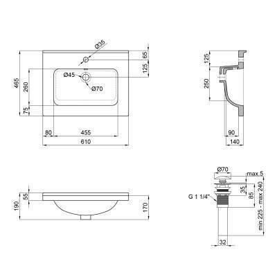 Будкрам купити Раковина Qtap Albatross 01 610х467х195 White з донним клапаном QT0111FL8167AW Раковина Qtap Albatross 01 610х467х195 White з донним клапаном QT0111FL8167AW 2