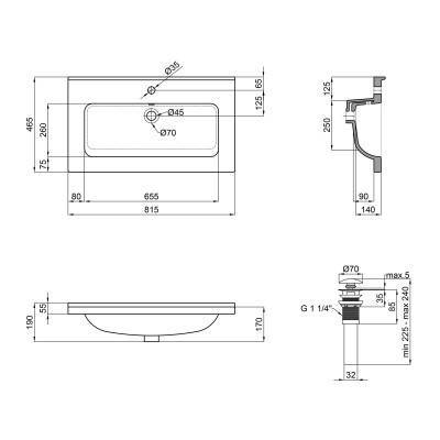 Будкрам купити Раковина Qtap Albatross 01 815х467х195 White з донним клапаном QT0111FL8167CW Раковина Qtap Albatross 01 815х467х195 White з донним клапаном QT0111FL8167CW 2