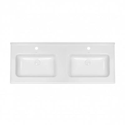 Будкрам купить Раковина двойная Qtap Albatross 1210х467х195 White с донным клапаном QT0111FL8167GW