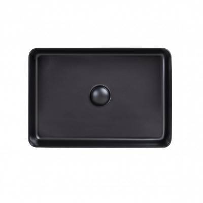 Будкрам купить Раковина-чаша Qtap Tern 500х350х145 Matt black с донным клапаном QT1711A055MB