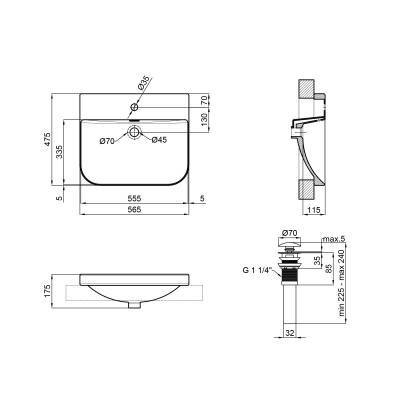 Будкрам купить Раковина Qtap Stork 565х475х180 White с донным клапаном QT1511L736W Раковина Qtap Stork 565х475х180 White с донным клапаном QT1511L736W 2