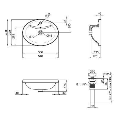 Будкрам купити Раковина Qtap Stork 546х406х180 White з донним клапаном QT1511L737W Раковина Qtap Stork 546х406х180 White з донним клапаном QT1511L737W 2