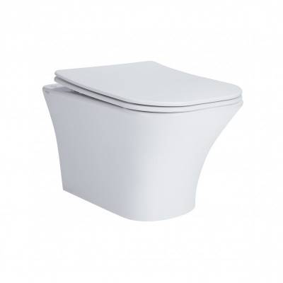 Будкрам купить Унитаз подвесной Qtap Presto безободковый с сиденьем Soft-close QT24332615EW