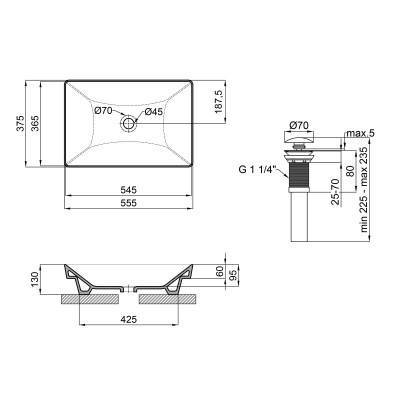 Будкрам купить Раковина Qtap Crow 558х372х145 White с донным клапаном QT0511L739W Раковина Qtap Crow 558х372х145 White с донным клапаном QT0511L739W 2