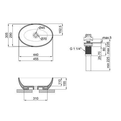 Будкрам купити Раковина-чаша Qtap Leo 450х305х160 White з донним клапаном QT1111A052W Раковина-чаша Qtap Leo 450х305х160 White з донним клапаном QT1111A052W 2