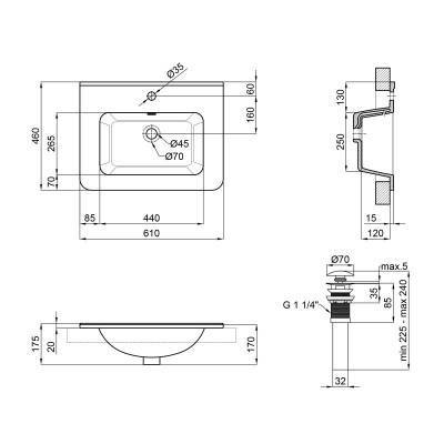 Будкрам купить Раковина Qtap Albatross 9H 600х460х180 White с донным клапаном QT01119060HW Раковина Qtap Albatross 9H 600х460х180 White с донным клапаном QT01119060HW 2