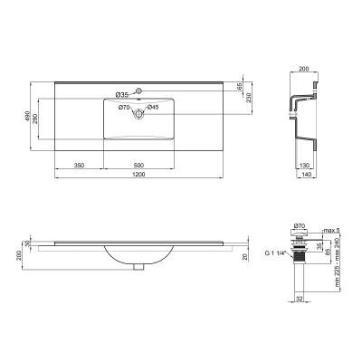 Будкрам купить Раковина Qtap Albatross E49 1200х490х200 White с донным клапаном QT01119120E49W Раковина Qtap Albatross E49 1200х490х200 White с донным клапаном QT01119120E49W 2