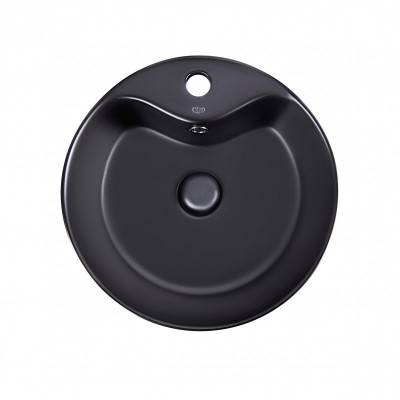 Будкрам купить Раковина-чаша Qtap Scorpio 400x400x140 Matt black с донным клапаном QT14113018BMBMB