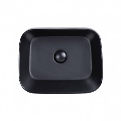 Будкрам купить Раковина-чаша Qtap Scorpio 450х390х120 Matt black с донным клапаном QT14112242MBMB