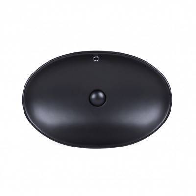 Будкрам купить Раковина-чаша Qtap Dove 625х415х150 Matt black с донным клапаном QT063077MBMB