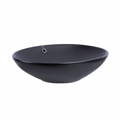 Будкрам купити Раковина-чаша Qtap Dove 625х415х150 Matt black з донним клапаном QT063077MBMB Раковина-чаша Qtap Dove 625х415х150 Matt black з донним клапаном QT063077MBMB 4