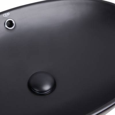 Будкрам купити Раковина-чаша Qtap Dove 625х415х150 Matt black з донним клапаном QT063077MBMB Раковина-чаша Qtap Dove 625х415х150 Matt black з донним клапаном QT063077MBMB 5