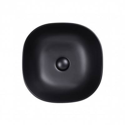 Будкрам купить Раковина-чаша Qtap Kolibri 410x410x150 Matt black с донным клапаном QT10112144MBMB