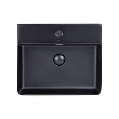 Будкрам купить Раковина Qtap Nando LT 500х420х120 Matt black с донным клапаном QT12112173SMBMB