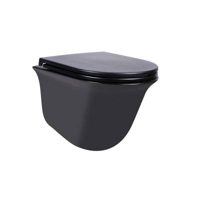 Будкрам купить Унитаз подвесной Qtap Virgo безободковый с сиденьем Soft-close QT1833051ERMB