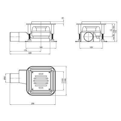 Будкрам купить Трап Qtap Pisces CRM6011304 точечный с комбинированным затвором и нержавеющей решеткой Трап Qtap Pisces CRM6011304 точечный с комбинированным затвором и нержавеющей решеткой 2