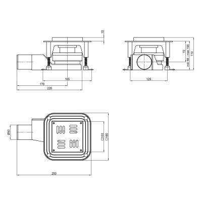 Будкрам купить Трап Qtap Presto BLA6011304 точечный с комбинированным затвором и нержавеющей решеткой Трап Qtap Presto BLA6011304 точечный с комбинированным затвором и нержавеющей решеткой 2