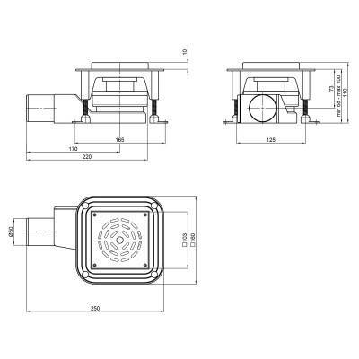 Будкрам купить Трап Qtap Virgo BLA6011304 точечный с комбинированным затвором и нержавеющей решеткой Трап Qtap Virgo BLA6011304 точечный с комбинированным затвором и нержавеющей решеткой 2