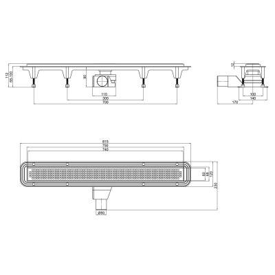 Будкрам купить Трап Qtap Aquarius CRM50800304 линейный с комбинированным затвором и нержавеющей решеткой Трап Qtap Aquarius CRM50800304 линейный с комбинированным затвором и нержавеющей решеткой 2