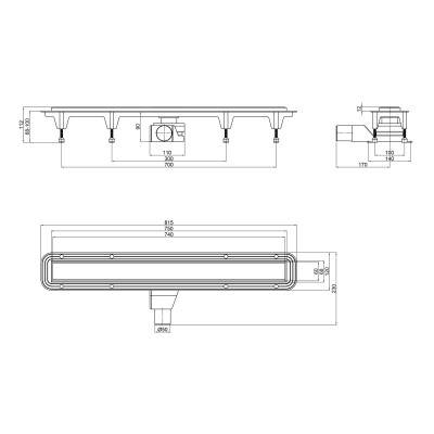 Будкрам купить Трап Qtap Standard BLA50800304 линейный с комбинированным затвором и нержавеющей решеткой Трап Qtap Standard BLA50800304 линейный с комбинированным затвором и нержавеющей решеткой 2