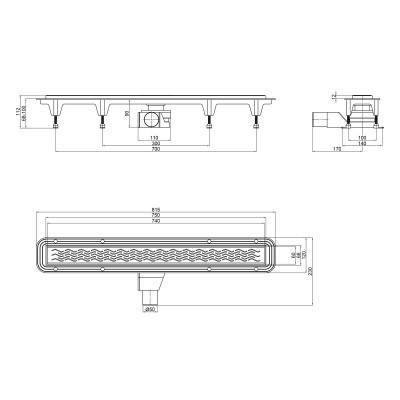 Будкрам купить Трап Qtap Taurus BLA50800304 линейный с комбинированным затвором и нержавеющей решеткой Трап Qtap Taurus BLA50800304 линейный с комбинированным затвором и нержавеющей решеткой 2