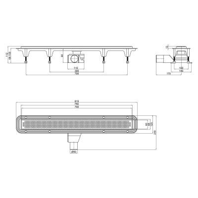 Будкрам купить Трап Qtap Aquarius BLA50800304 линейный с комбинированным затвором и нержавеющей решеткой Трап Qtap Aquarius BLA50800304 линейный с комбинированным затвором и нержавеющей решеткой 2