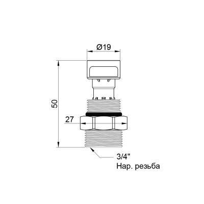 Будкрам купити Стаканчик Icma Assieme Canotto 3/4" для витратоміра колектора №168 Стаканчик Icma Assieme Canotto 3/4" для витратоміра колектора №168 2
