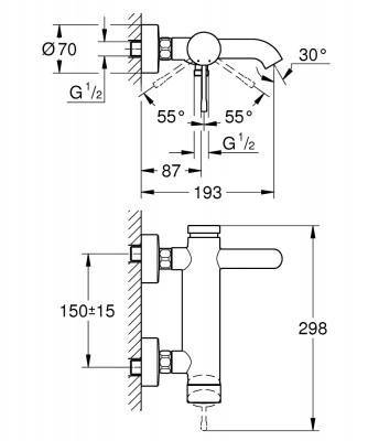 Будкрам купить Смеситель для ванны Grohe Essence New 33624AL1 Смеситель для ванны Grohe Essence New 33624AL1 2