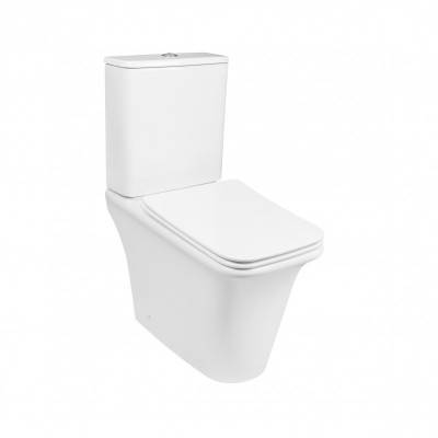 Будкрам купить Унитаз-компакт Qtap Kalao безободковый с сиденьем Soft-close QT08221213AW