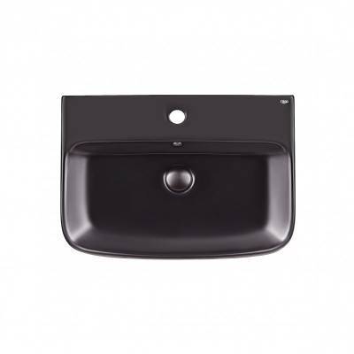 Будкрам купить Раковина подвесная моноблок Qtap Crow 600х430х385 Matt black с донным клапаном QT0511G835MB Раковина подвесная моноблок Qtap Crow 600х430х385 Matt black с донным клапаном QT0511G835MB 3