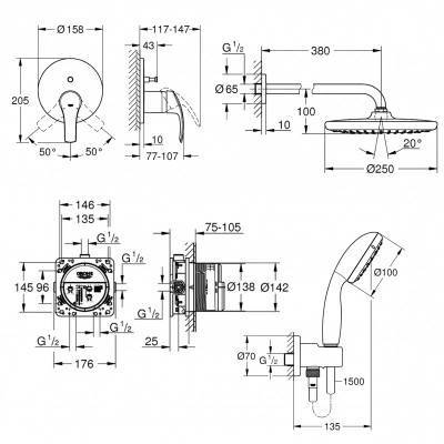 Будкрам купити Душова система Grohe Grohtherm SmartControl 26416SC3 Душова система Grohe Grohtherm SmartControl 26416SC3 2