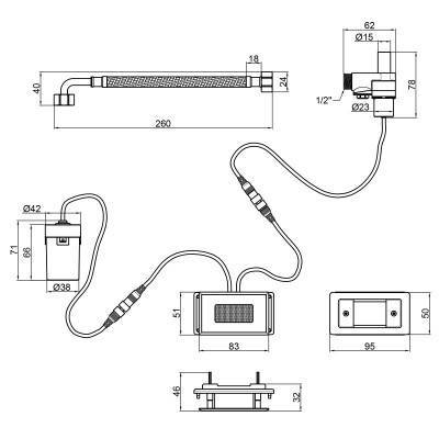 Будкрам купить Панель смыва для писсуара Qtap Scorpio с ИК датчиком QT146601DCCHR Chrome/Black Панель смыва для писсуара Qtap Scorpio с ИК датчиком QT146601DCCHR Chrome/Black 2