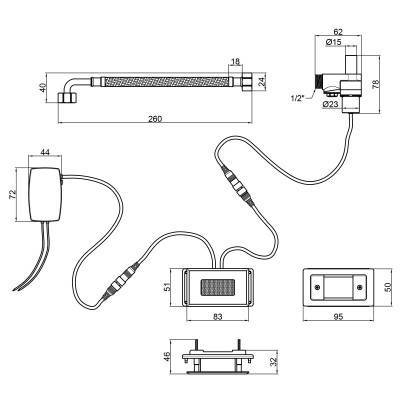 Будкрам купить Панель смыва для писсуара Qtap Scorpio с ИК датчиком QT146601ACCHR Chrome/Black Панель смыва для писсуара Qtap Scorpio с ИК датчиком QT146601ACCHR Chrome/Black 2