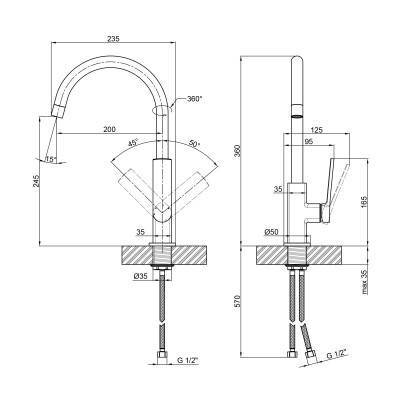 Будкрам купить Смеситель для кухни Qtap Slavonice 9042103UB Смеситель для кухни Qtap Slavonice 9042103UB 2