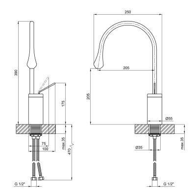 Будкрам купить Смеситель для раковины Qtap Virgo 1066H103B Смеситель для раковины Qtap Virgo 1066H103B 2