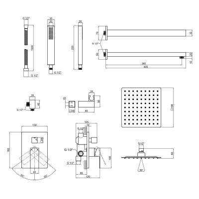 Будкрам купити Душова система прихованого монтажу Qtap Aquarius 64103NG Душова система прихованого монтажу Qtap Aquarius 64103NG 2