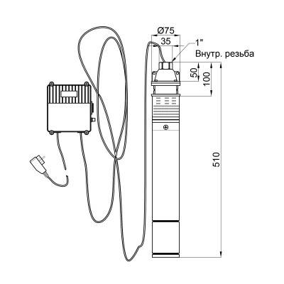 Будкрам купити Насос занурювальний вихровий Womar 3SKM-100 0,75 кВт з пультом Насос занурювальний вихровий Womar 3SKM-100 0,75 кВт з пультом 2