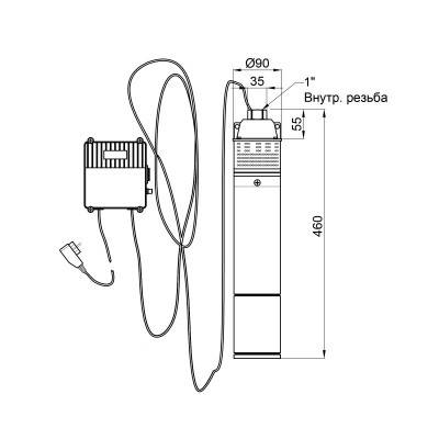 Будкрам купити Насос занурювальний вихровий Womar 4SKM-100 0,75 кВт з пультом Насос занурювальний вихровий Womar 4SKM-100 0,75 кВт з пультом 2