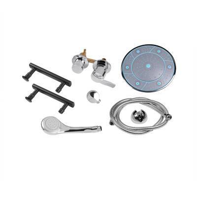 Будкрам купити Гідромасажний бокс Lidz Majatek SBM90x90.BLA.HIGH.TR, скло прозоре 5 мм без піддону Гідромасажний бокс Lidz Majatek SBM90x90.BLA.HIGH.TR, скло прозоре 5 мм без піддону 9