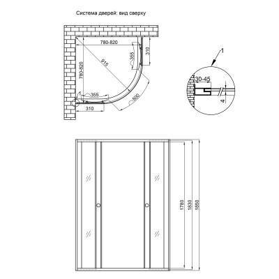 Будкрам купить Душевая кабина Lidz Wieza SC80x80.SAT.LOW.L, стекло Linie 4 мм без поддона Душевая кабина Lidz Wieza SC80x80.SAT.LOW.L, стекло Linie 4 мм без поддона 2