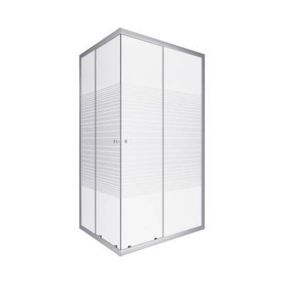 Будкрам купити Душова кабіна Lidz Wiezak SC100x80.SAT.LOW.L, скло Linie 4 мм без піддону