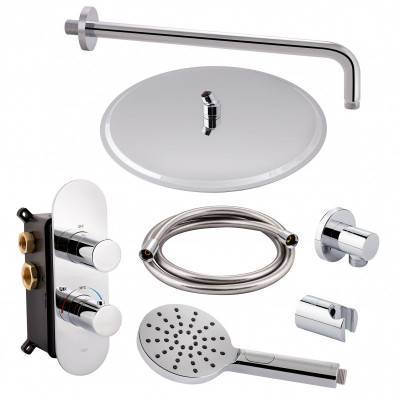 Будкрам купить Термостатическая душевая система скрытого монтажа Qtap Votice QT65T105OGCSET