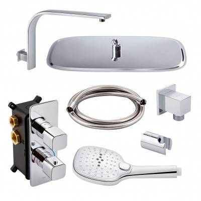 Будкрам купить Термостатическая душевая система скрытого монтажа Qtap Votice QT65T105NGCSET