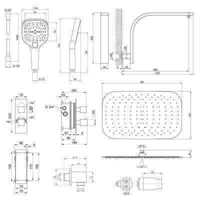 Будкрам купити Термостатична душова система прихованого монтажу Qtap Votice QT65T105NGCSET Термостатична душова система прихованого монтажу Qtap Votice QT65T105NGCSET 2