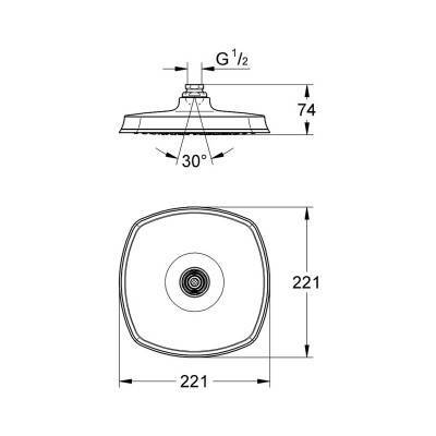 Будкрам купити Лійка для верхнього душу Grohe Grandera 27974IG0 Лійка для верхнього душу Grohe Grandera 27974IG0 2