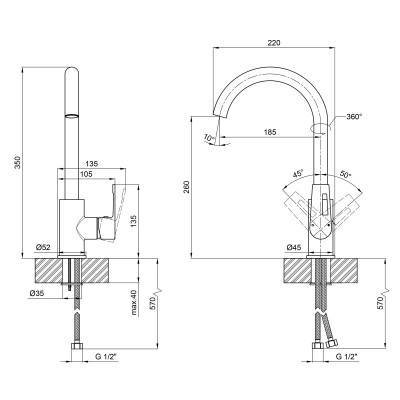 Будкрам купить Смеситель для кухни Qtap Tern 9061102C Смеситель для кухни Qtap Tern 9061102C 2